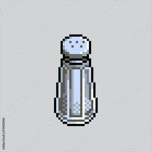 Pixel art illustration Salt. Pixelated Salt. Kitchen Salt spice
pixelated for the pixel art game and icon for website and video game. old school retro.