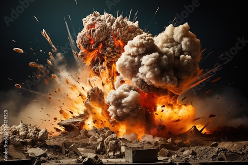 Huge explosion in the middle of a city