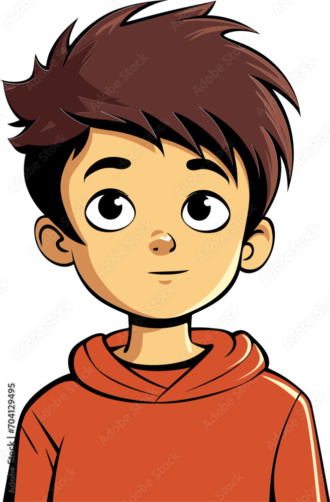 Adorable Kid Vector Illustration Vector Drawing of a Spirited Boy Adorable Kid Vector Illustration Vector Drawing of a Spirited Boy