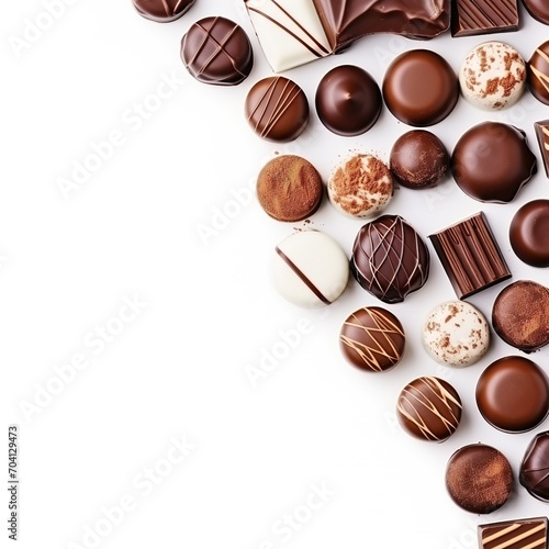 Delectable assortment of chocolate candies