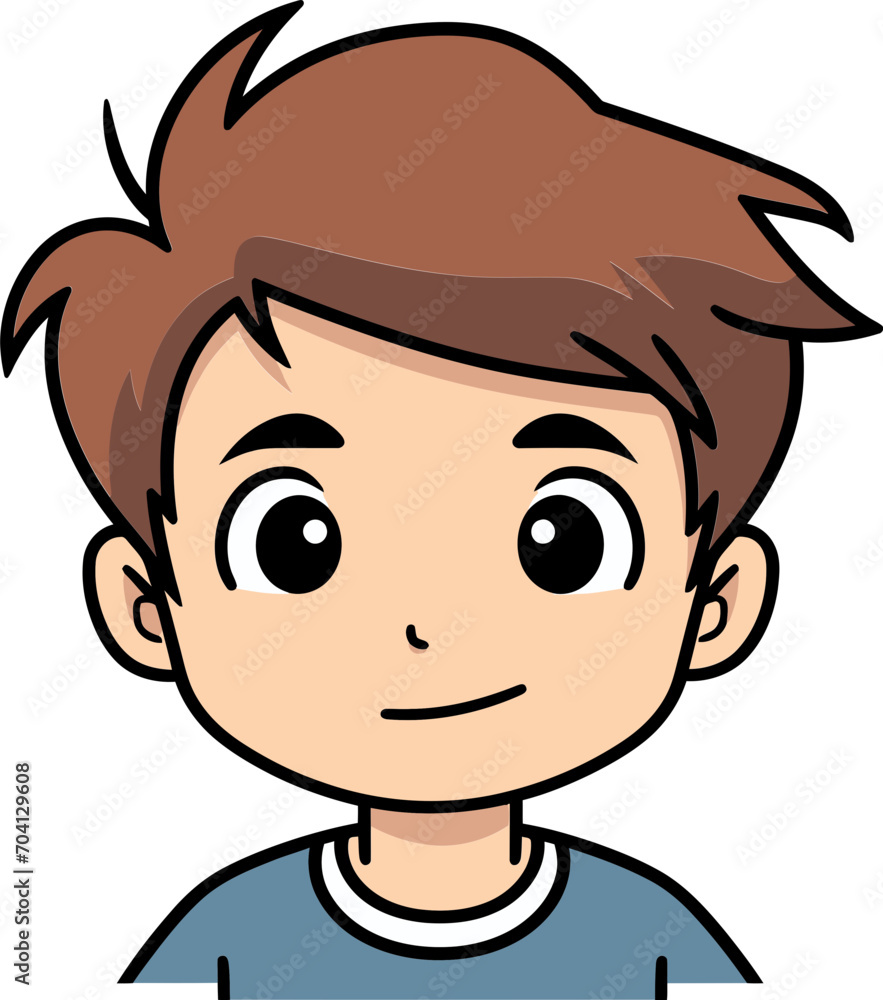 Vector Art of a Curious Child Boyish Charm in Vector Design Vector Art of a Curious Child Boyish Charm in Vector Design