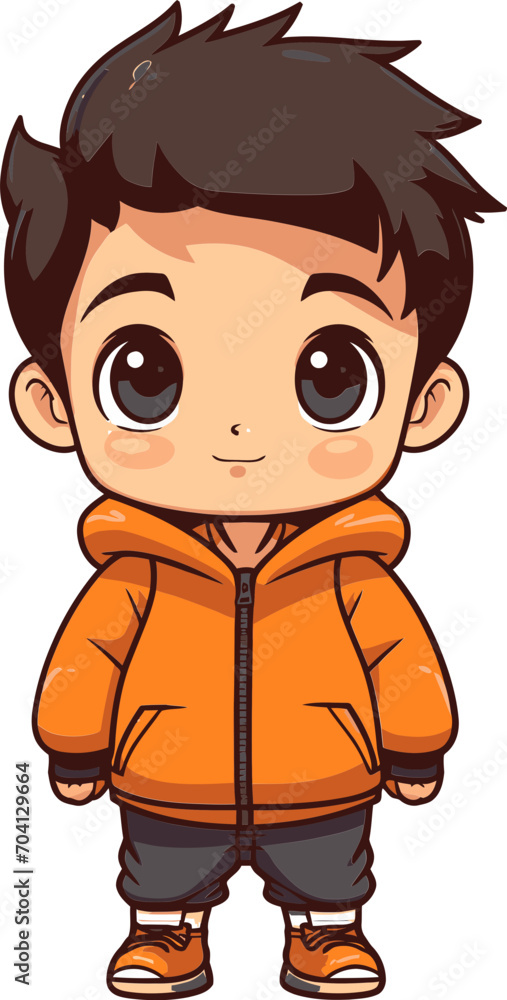 Captating Energy Boy Vector Scene Vector Art of a Curious Child Captating Energy Boy Vector Scene Vector Art of a Curious Child