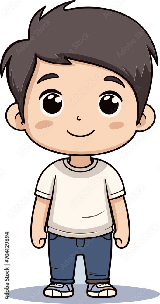 Captating Poses Boy Vector Illustration Vector Portrait of a Playful Child Captating Poses Boy Vector Illustration Vector Portrait of a Playful Child