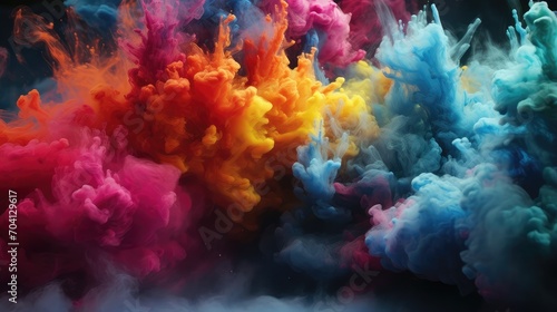 Abstract colorful smoke background