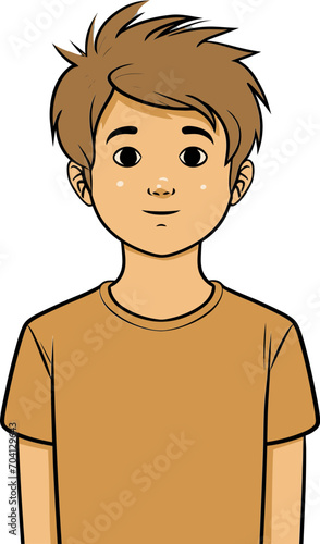 Vector Sketch of a Happy Child Youthful Antics Boy Vector Drawing