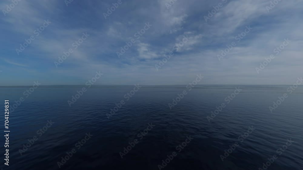 illustration of a wide view of the sea, camera moving forward, video background illustration of a wide view of the sea, camera moving forward, video background