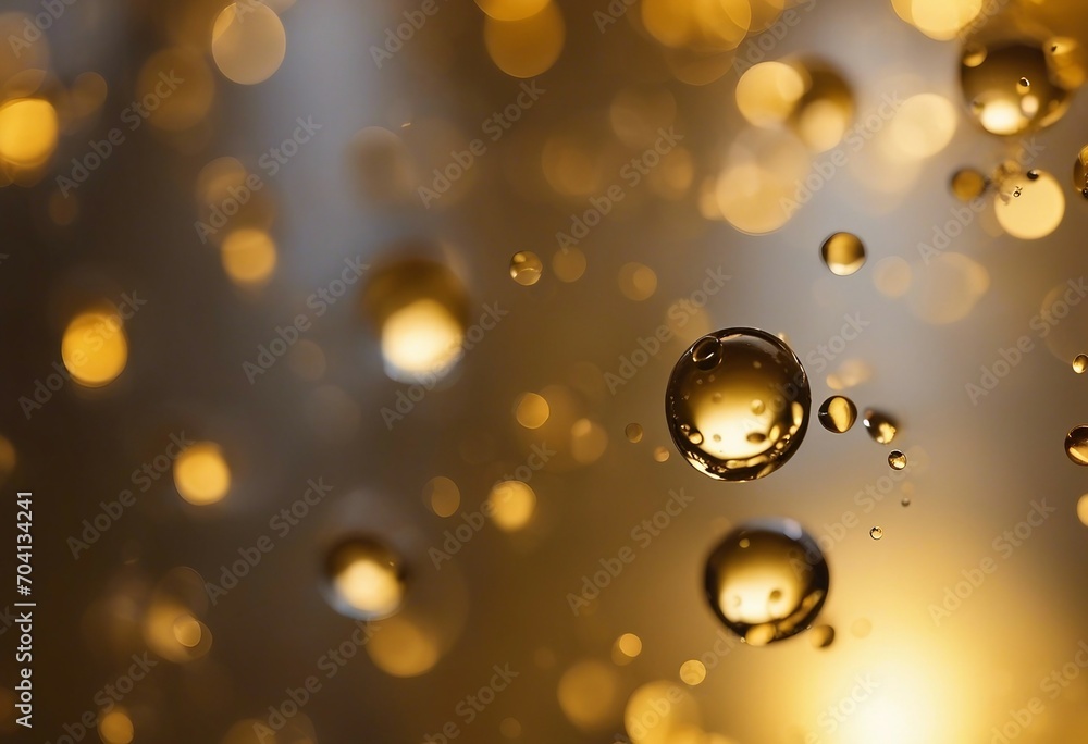 Falling water drops on a gold background Falling water drops on a gold background