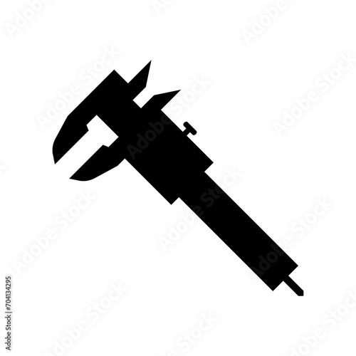 Vernier caliper glyph icon photo