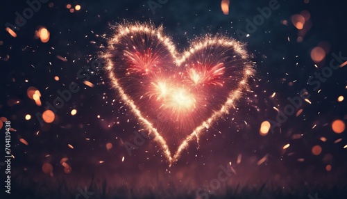 heart shaped fireworks
