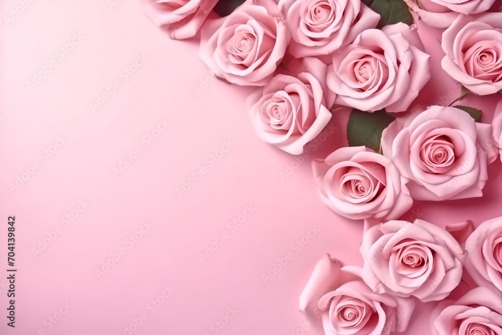 pink roses on a pink background pink roses on a pink background