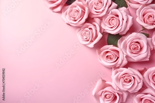 pink roses on a pink background