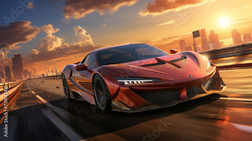 Thrilling Race: Experience the Ultimate Adrenaline Rush with Fast Cars, Sports Vehicles, and High-Speed Action!, generative AI