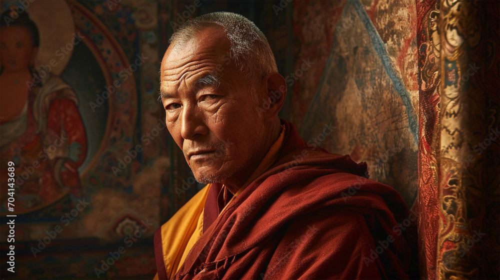 チベット僧のイメージ - image of Lama - No1-5 Generative AI チベット僧のイメージ - image of Lama - No1-5 Generative AI