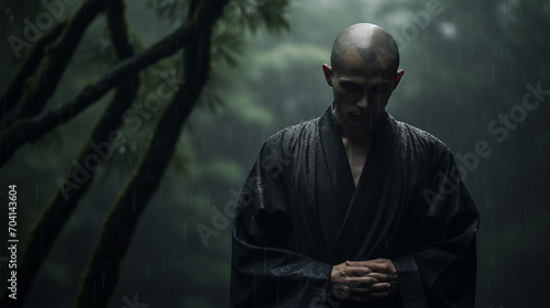 お坊さんのイメージ - image of Japanese Monk - No1-8 Generative AI