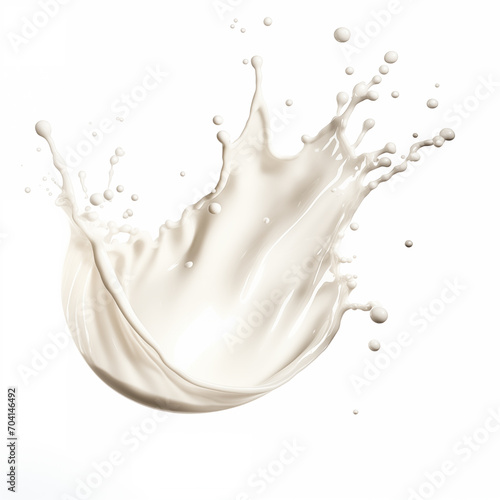 Milk splash isolated on white.