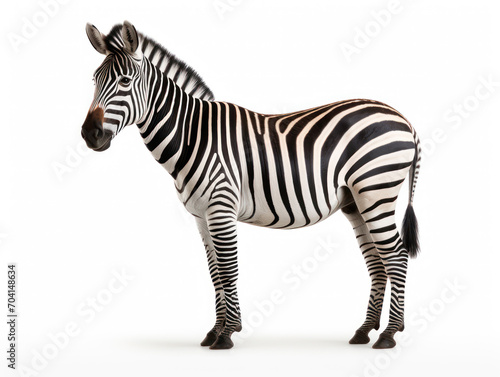 Zebra isolated on white background, dashing young zebra © Kedek Creative