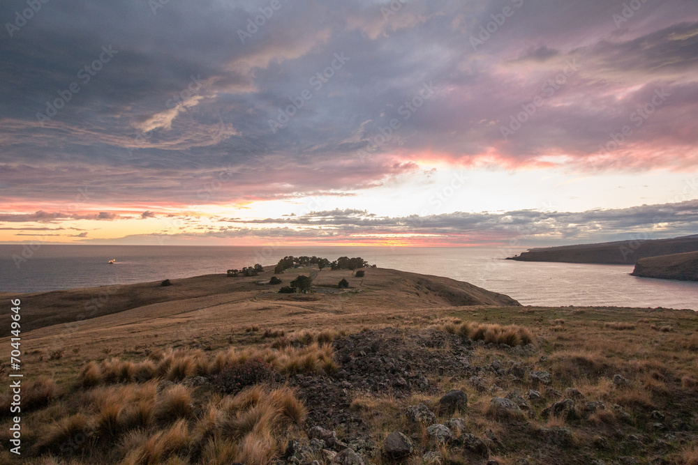 Sunrise at Godley Head - Banks Peninsula, New Zealand - 01