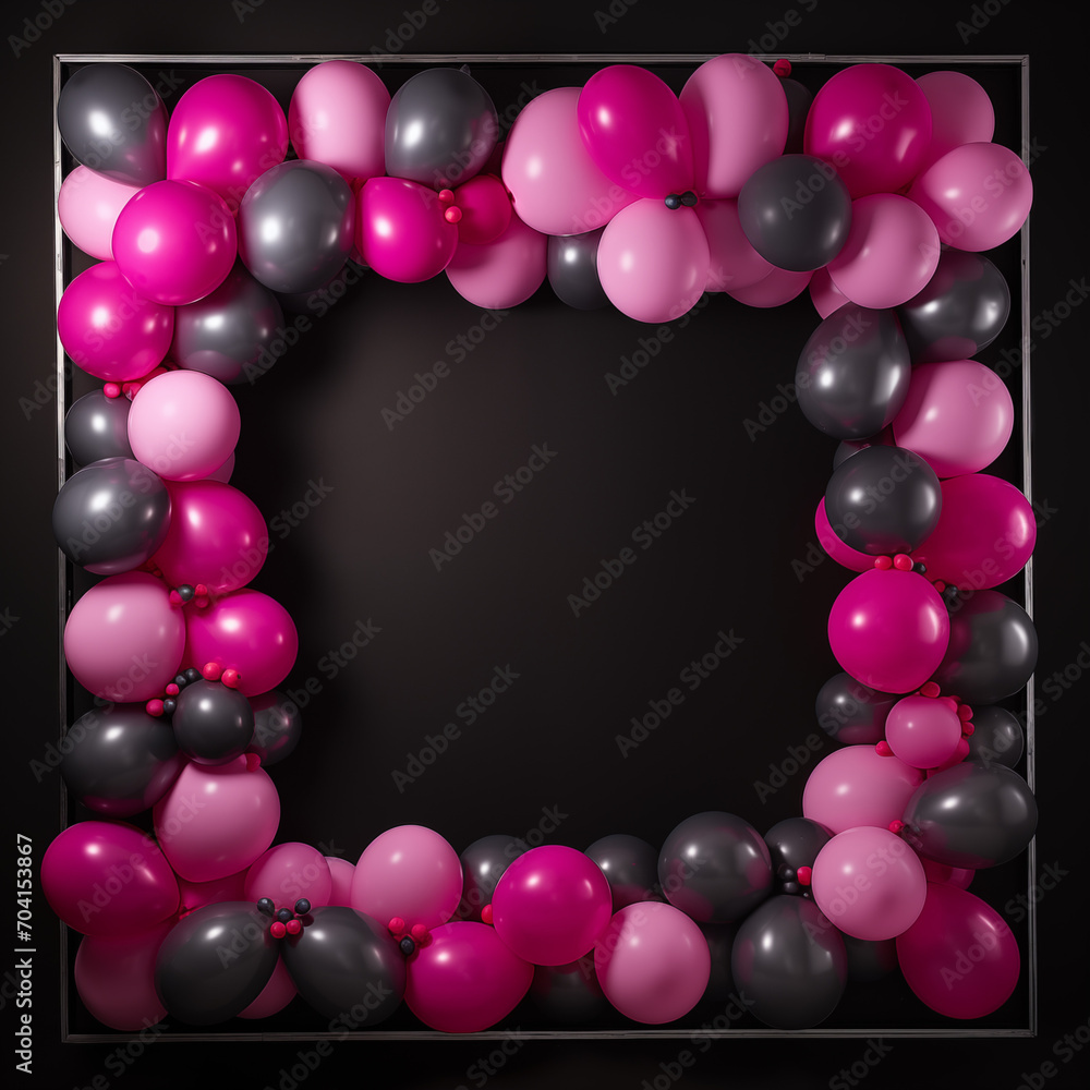 frame with balloons frame with balloons