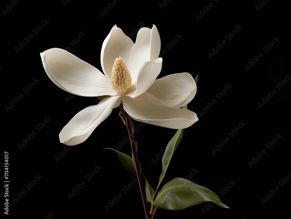 Magnolia flower in studio background, single magnolia flower, Beautiful flower images Magnolia flower in studio background, single magnolia flower, Beautiful flower images