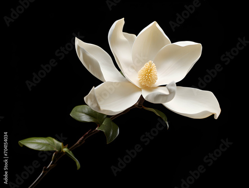 Magnolia flower in studio background, single magnolia flower, Beautiful flower images