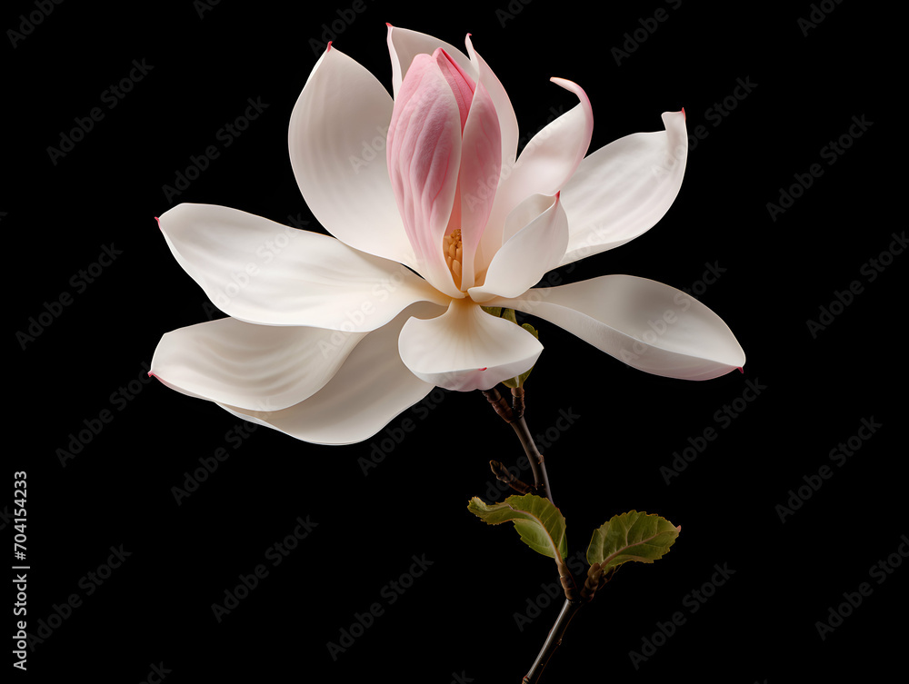 Fototapeta premium Magnolia flower in studio background, single magnolia flower, Beautiful flower images
