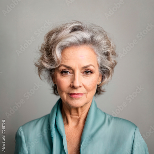 Mujer de 50 años piel perfecta photo
