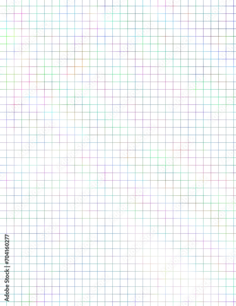 grid of soft multicolor iridescent lines on white graph paper grid of soft multicolor iridescent lines on white graph paper