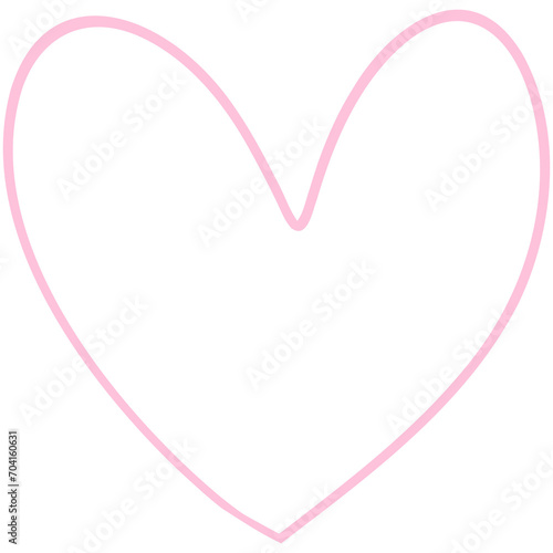Pink heart doodle  © Mikky