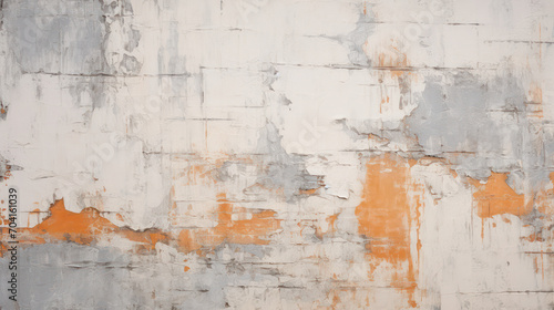 Rusty Steel Surface  Abstract  Grungy Wall with Worn Antique Texture and Weathered Orange and Red Paint Stains on Dirty Blue Background