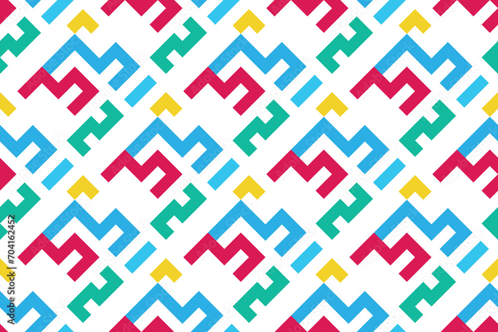 Geometric seamless pattern. Abstract geometric hexagonal graphic design print pattern. Seamless geometric pattern.