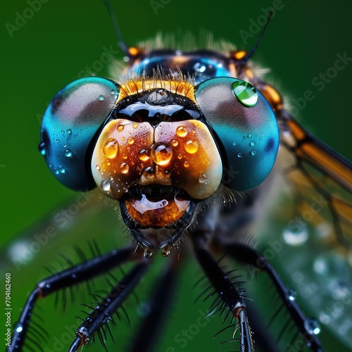 Close up dragonfly insect macro