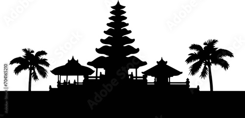Pura bali silhouette