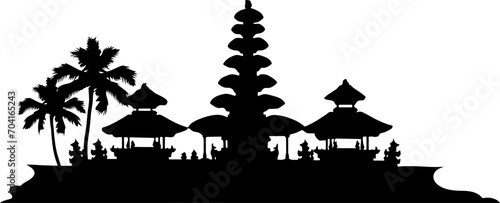 Pura bali silhouette