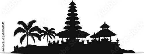Pura bali silhouette