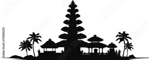 Pura bali silhouette