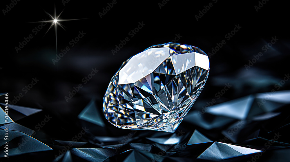 Rich Dimond Reflection With Black Background Rich Dimond Reflection With Black Background