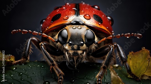 Close up ladybug insect macro