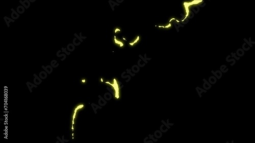 手描き風の稲妻