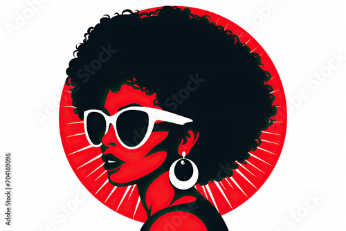 afro american logo style, black history month concept,