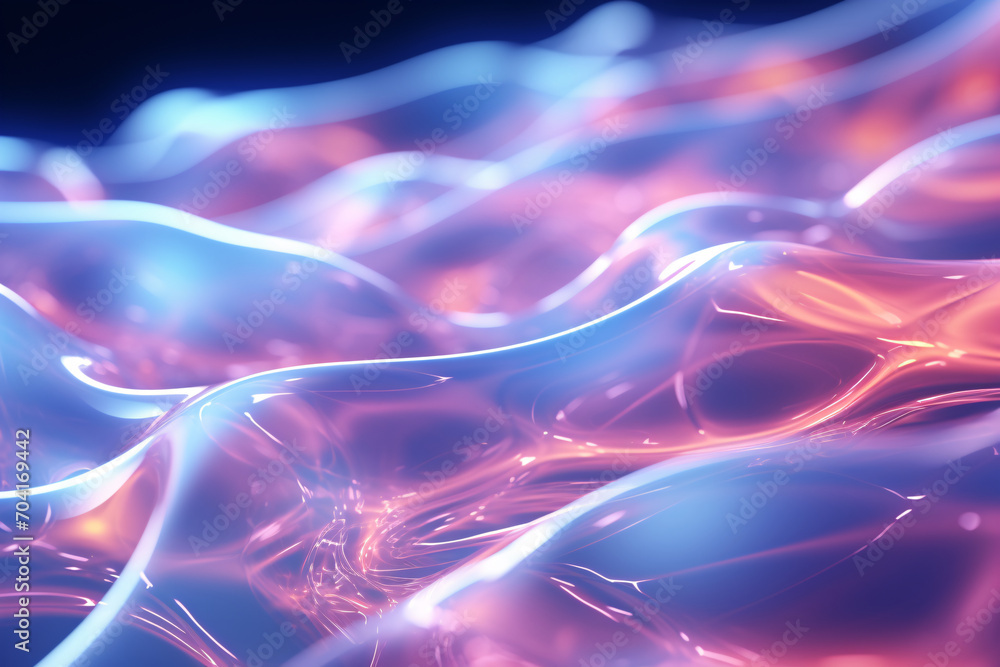 Fototapeta premium 3D rendered sci-fi extended background, blue futuristic technological space scene illustration