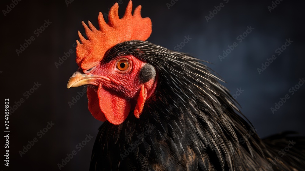 Fototapeta premium A cute chicken in sunny day