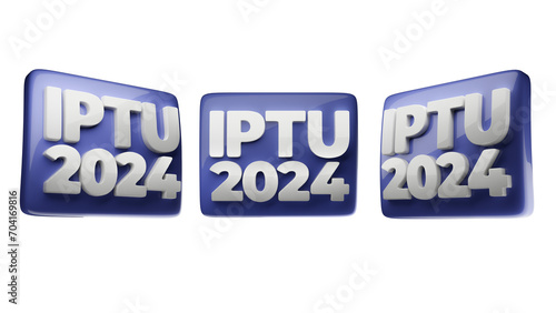 Set 8K de botões de IPTU 2024 para prefeituras, governo, imposto no Brasil, residência, taxas, urbano, photo