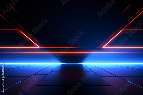 Future technology line background and light effects, abstract future technology concept design scene illustration