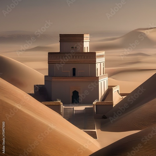 A remote desert citadel with labyrinthine passageways and lookout towers1
