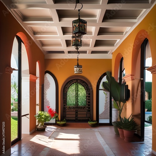 A traditional Mexican hacienda with vibrant courtyard gardens1