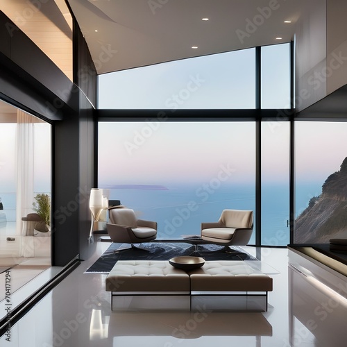 A sleek, futuristic cliffside residence with panoramic views3 photo