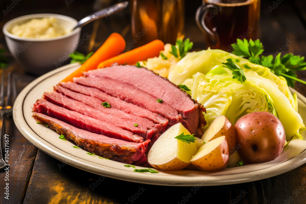 Corned Beef and Cabbage Tender slow-cooked, Saint Patricks day recipes Corned Beef and Cabbage Tender slow-cooked, Saint Patricks day recipes