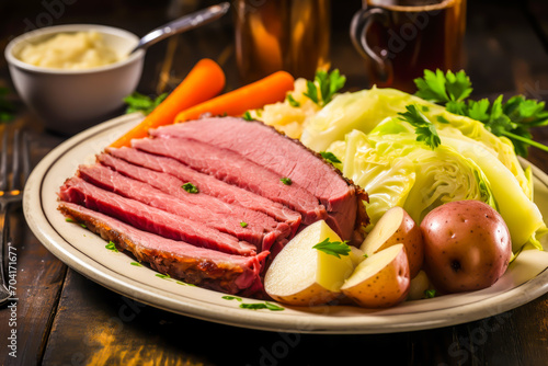 Corned Beef and Cabbage Tender slow-cooked, Saint Patricks day recipes