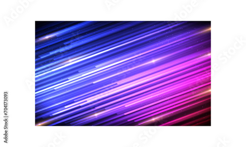 Digital technology neon light line trails, High speed lines. Light streak, fiber optic, speed line, futuristic background for 5g or 6g technology wireless data, hi speed internet. Tech Vector EPS10.