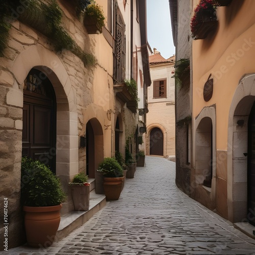 A traditional European medieval town with narrow streets and town squares3 © ja